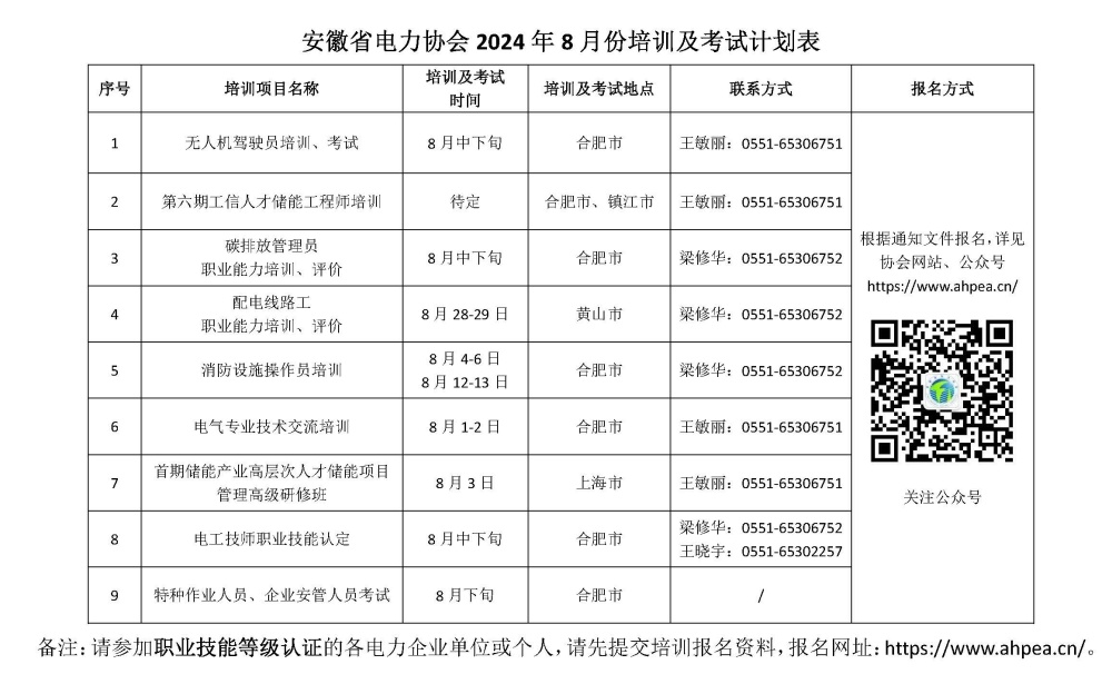 安徽省电力协会8月培训及考试计划表 _副本.jpg